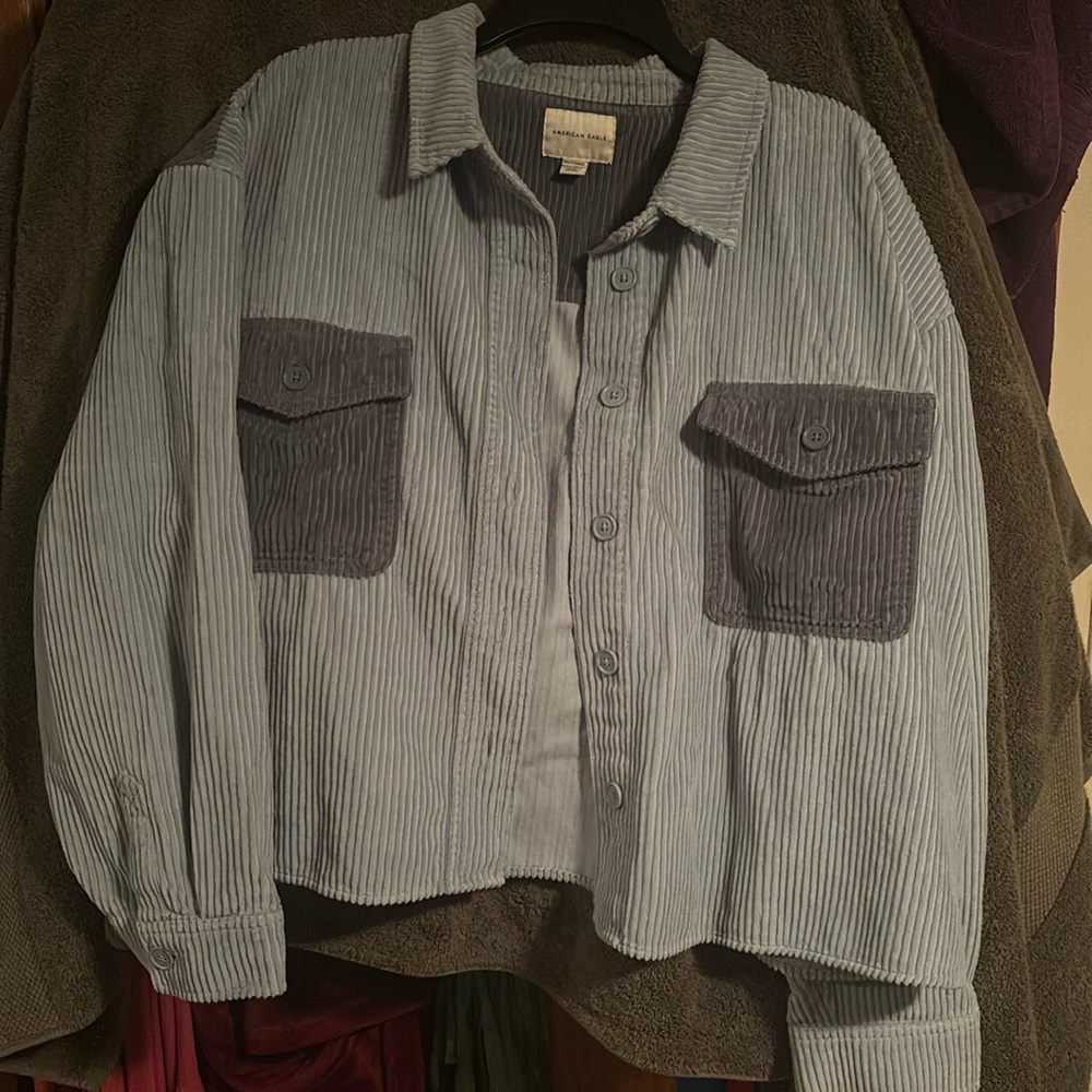 American Eagle: Blue Shirt Jacket